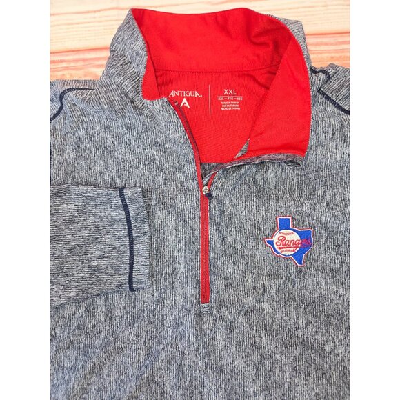 Texas Rangers Antigua MLB Quarter Zip Performance Pullover XXL - Picture 4 of 9